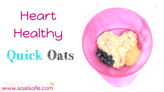 Heart Healthy Oats for a Food Allergy Friendly Breakfast by SosiSafe. Peanut free and Milk Free.